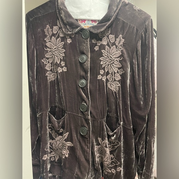 Johnny Was Crushed Velvet Mauve jacket - Picture 4 of 4